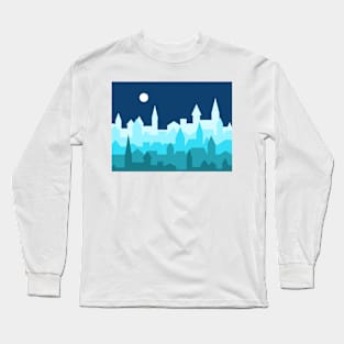 City under the moonlight Long Sleeve T-Shirt